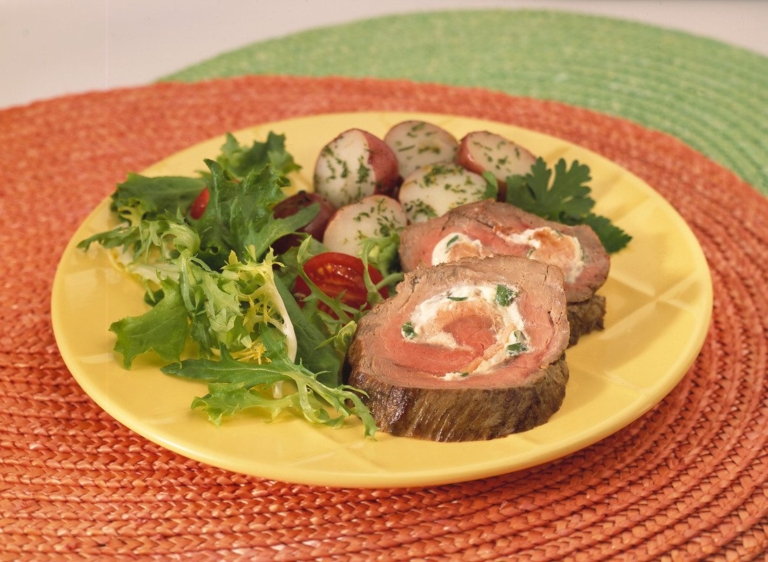 Maritime Beef Steak and Smoked Salmon Roll