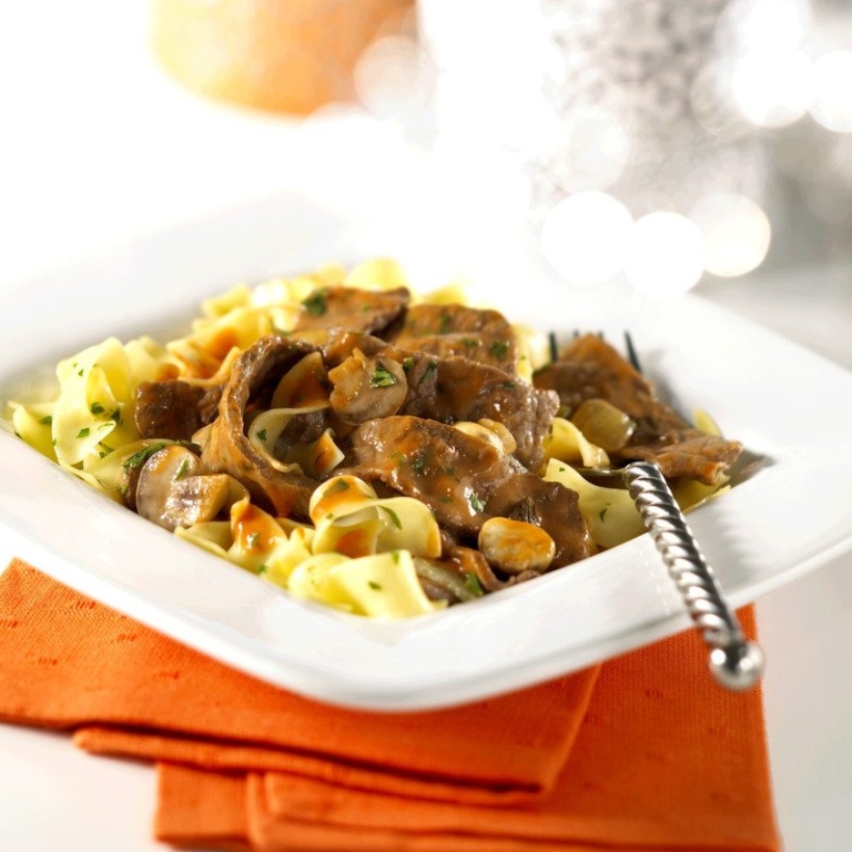 Speedy Roast Beef Stroganoff