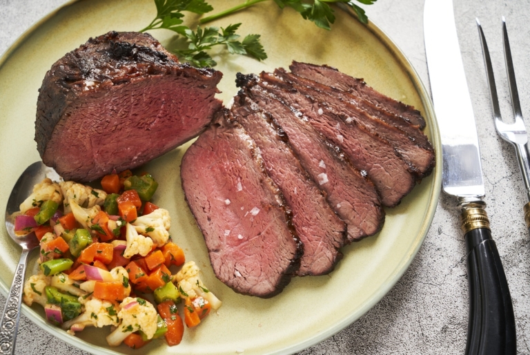 Barbecued Roast Beef with Chow-Chow Relish