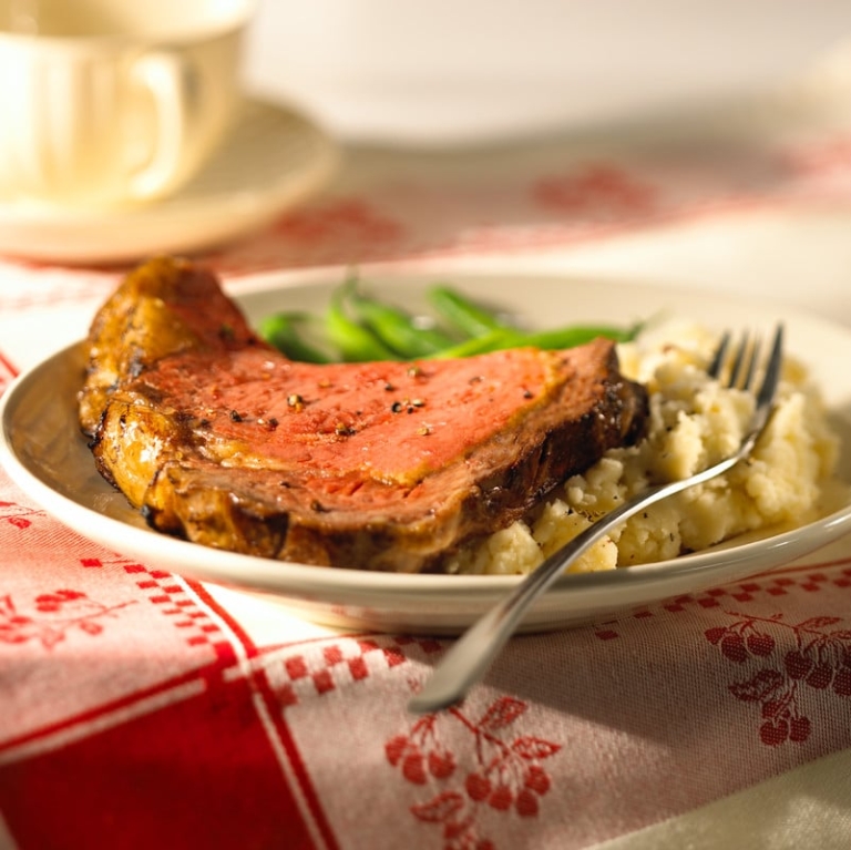 Grilled Prime Rib Beef Roast for Two