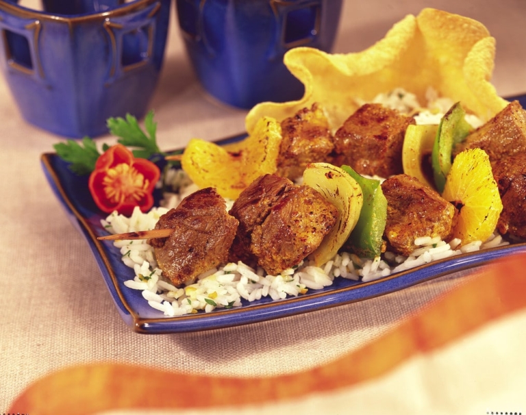 Beef and Orange Kabobs