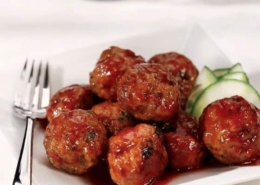 Fruity Glazed Beef Meatball Bites