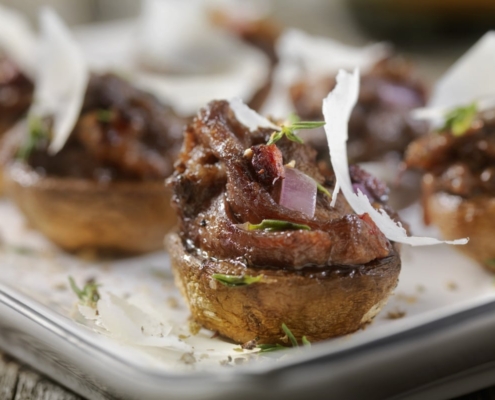 Stuffed Mushroom Beef Bites