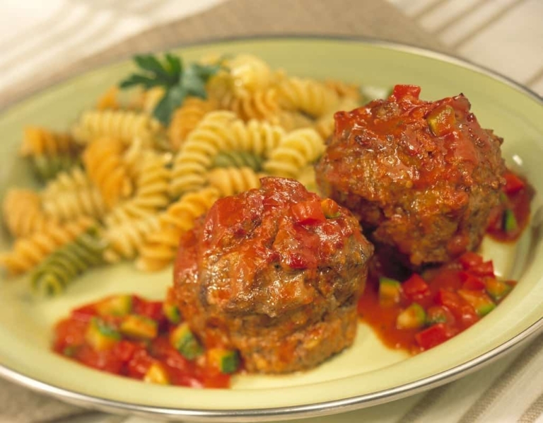 Muffin-Sized Pizza Beef Meat Loaves