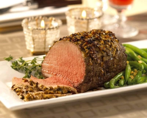 Mushroom-Crusted Roast Beef