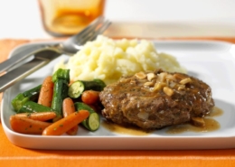 Salisbury Steak with Mushroom wine Sauce