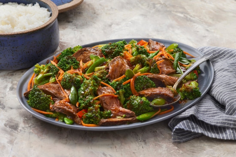 Sweet and Sticky Ginger Beef Stir-Fry