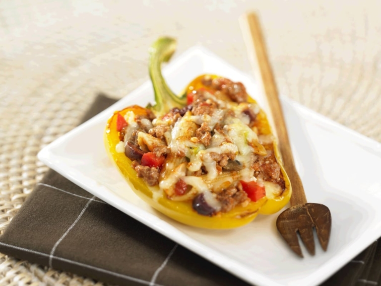 Roasted Greek Stuffed Sweet Peppers