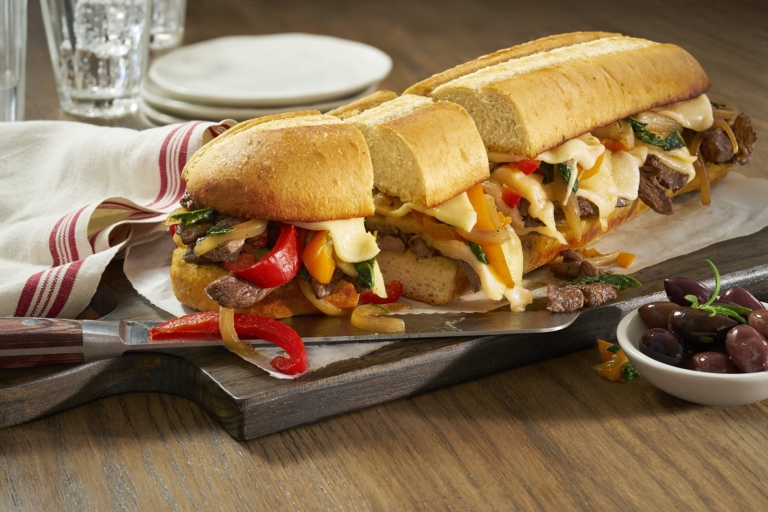 Garlic Lovers Cheese-steak Sub Sandwich