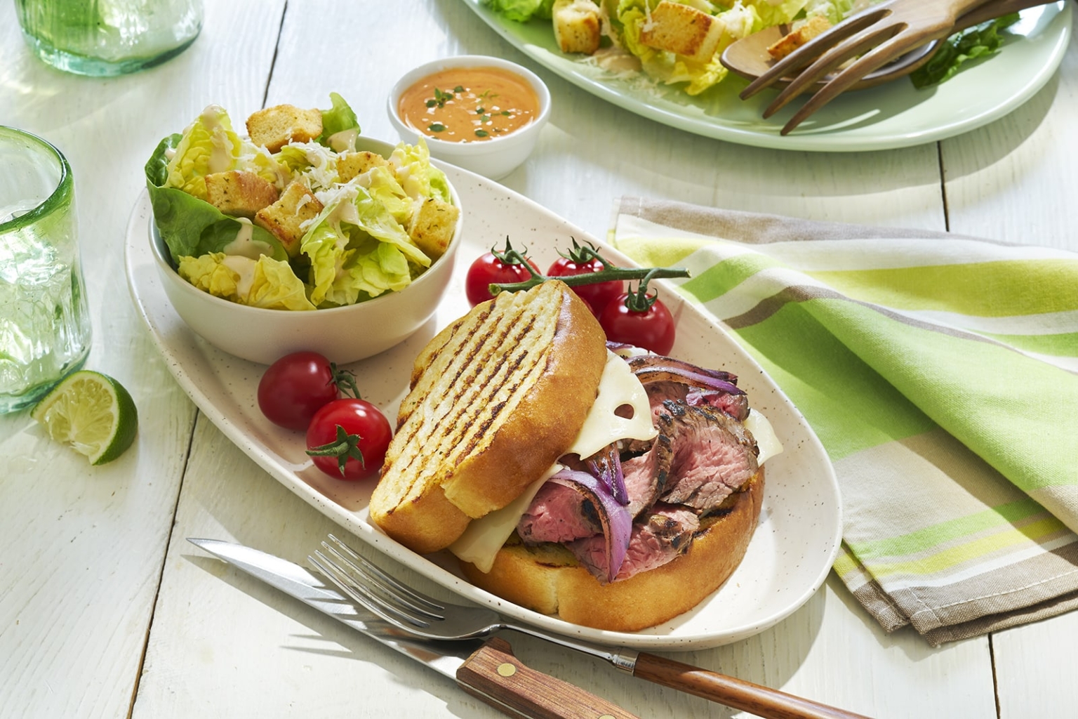 Knife & Fork Flank Steak Sandwich Canadian Beef Canada Beef