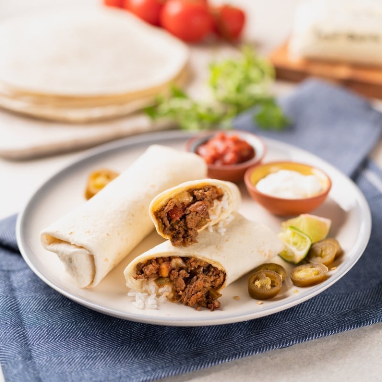 Big Batch Beef Burritos