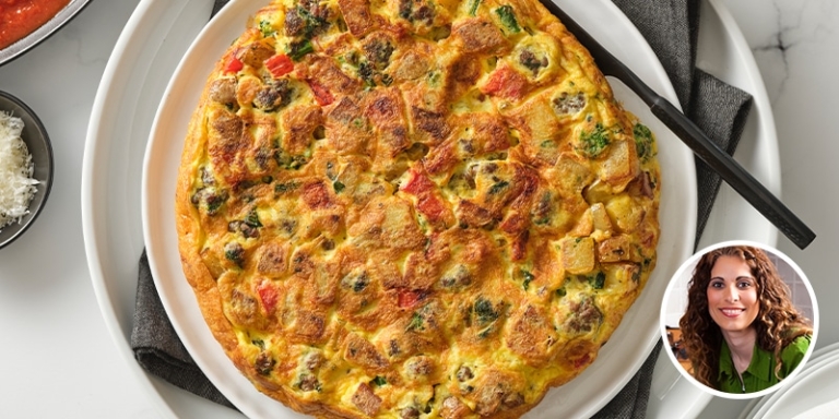 Mini Meatball and Potato Frittata (Frittata di Polpettine e Patate)