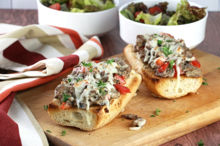 Beef Stroganoff Open-Faced Sandwiches
