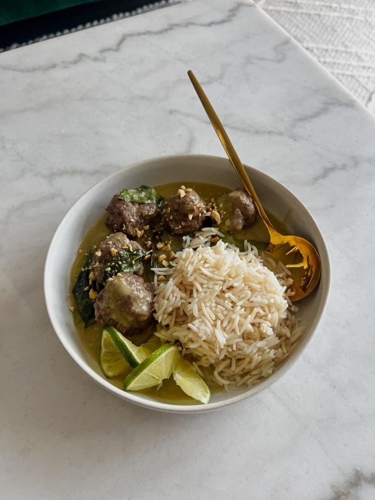 Thai-Style Green Curry Meatballs