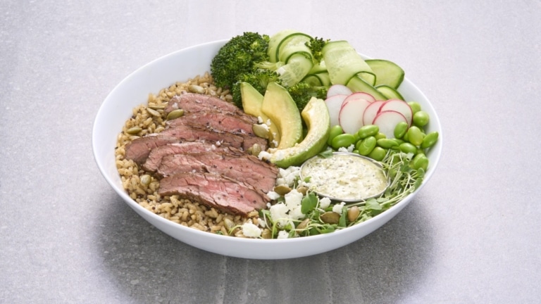 Green Goddess Steak and Grain Bowls