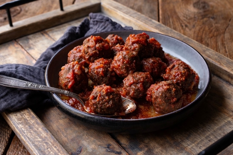 Prairie Honey-Mustard Sweet and Sour Canadian Beef Meatballs